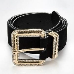 High Waist Golden Black Belt