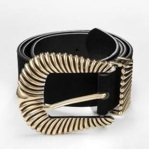 High Waist Modern Black Belt
