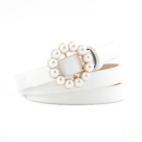 Là Pearlette Flower Like White Belt