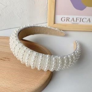 Amelia White Pearlette – Headband