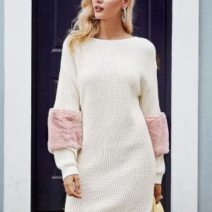 Creamose Winter Dress