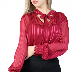 Red Eléonore – Elegant Long Sleeves Blouse
