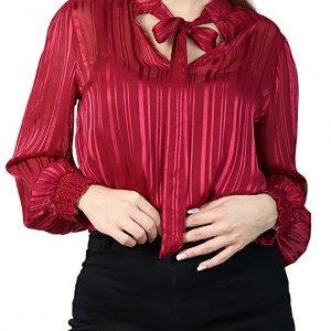Red Eléonore – Elegant Long Sleeves Blouse