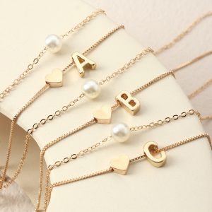 Initials letters – Necklace for Women, A,B,C
